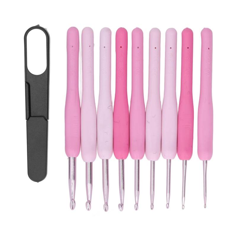 9 Stück Häkelnadeln Rutschfestes Ergonomisches Design Leicht Tragbar Häkeln Stricknadeln für von Joom DACH