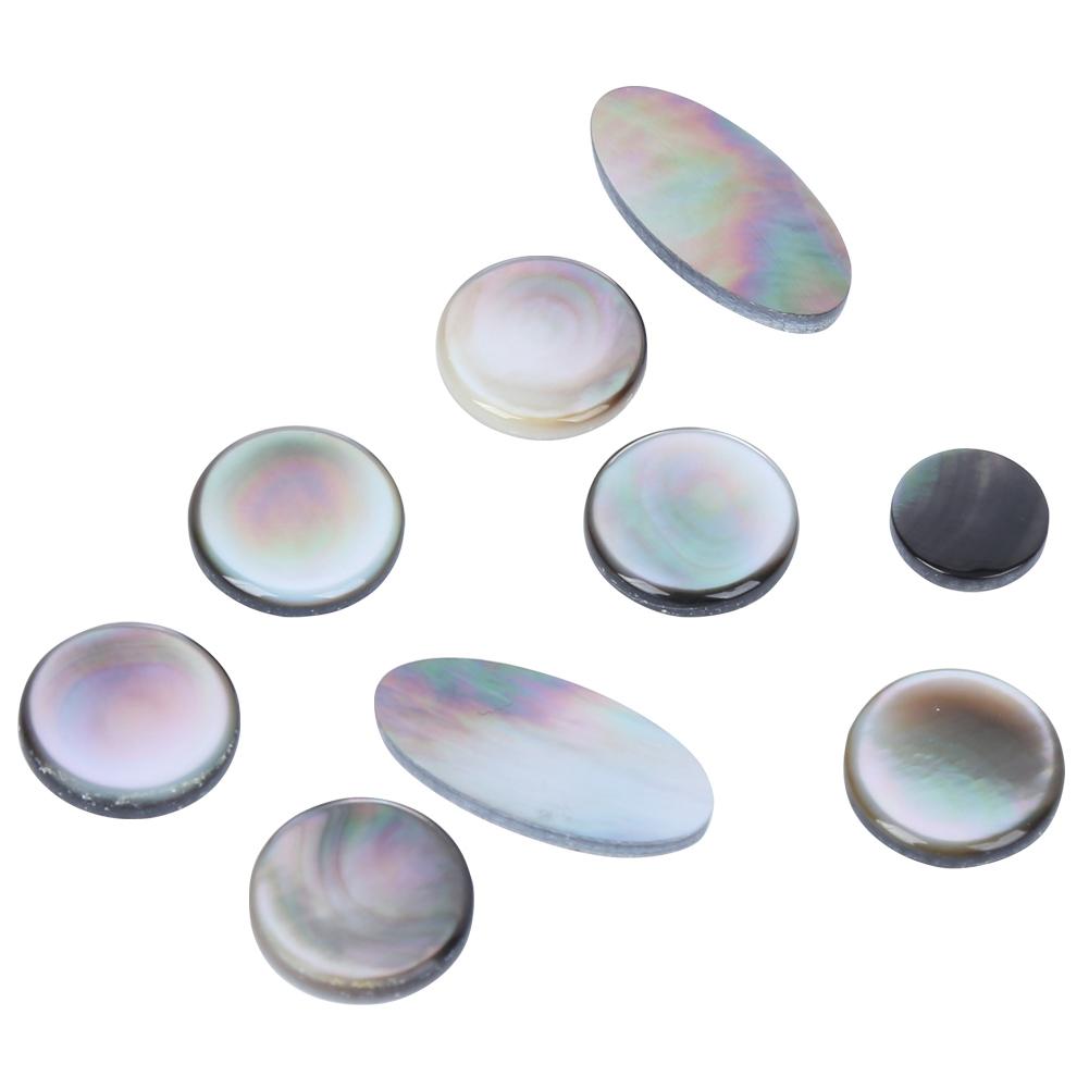 9 Stück Saxophon Knopfpads Set Schwarz und Weiß Saxophon Klappenschlüssel Knöpfe Musikinstrument Zubehör von Joom DACH