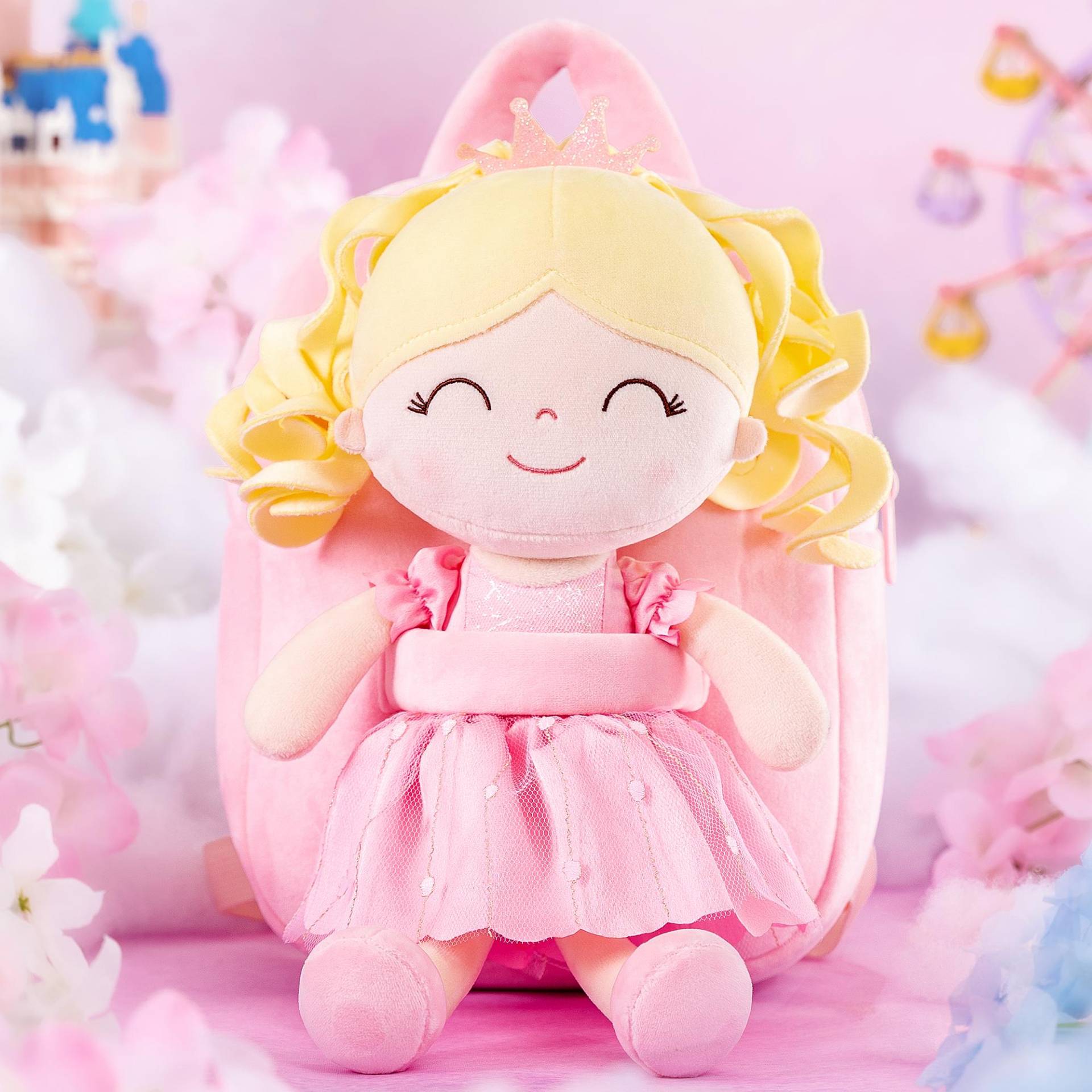 9 Zoll Mädchen Rucksäcke Plüsch Prinzessin Puppen Rucksack Baby Mädchen Lila Erste Geburtstagsgeschenk für kleine Mädchen United States von Joom DACH