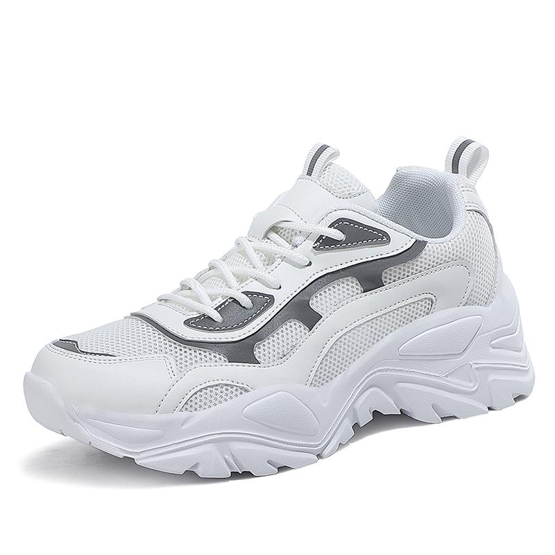 9 große Cross Border Reflective Belt Fashion Leichte dicke Sohle erhöhte Papa Schuhe Damen Sneakers 36 von Joom DACH