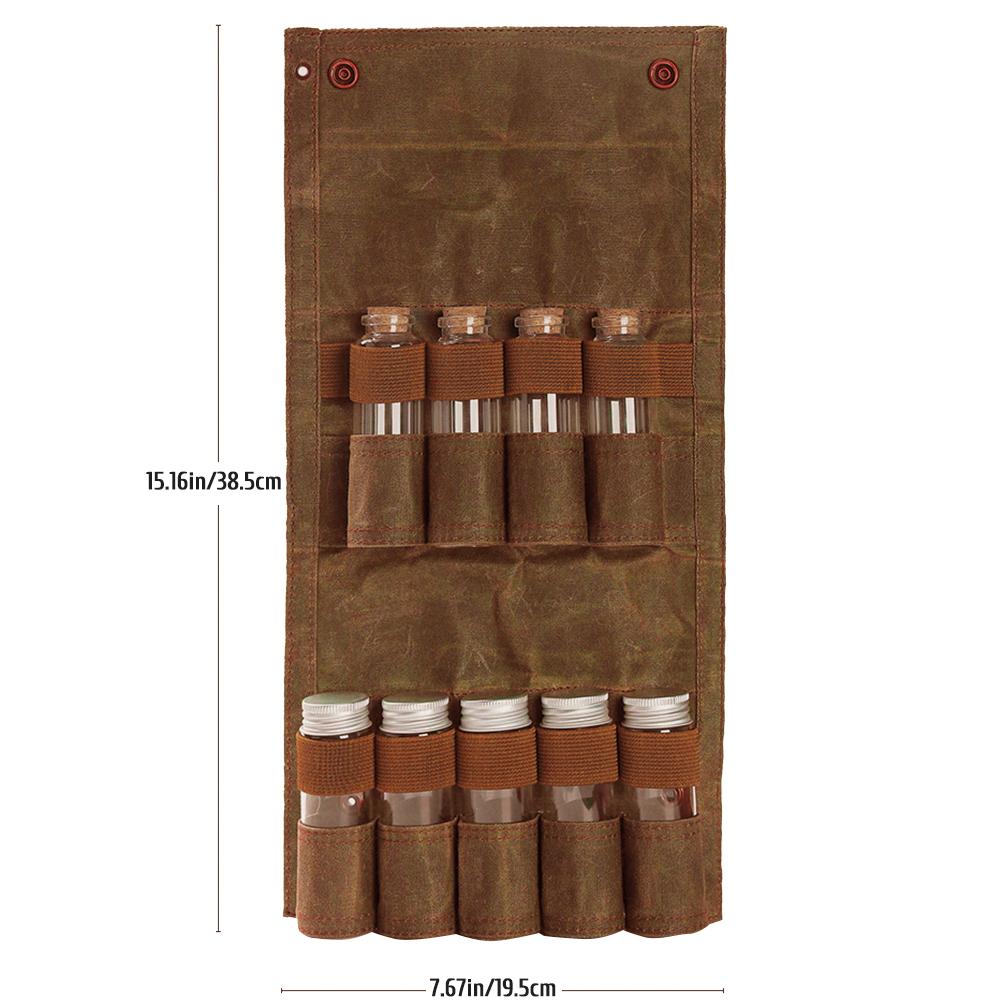 9-teiliges tragbares Gewürzspender-Set mit drehbaren Deckeln, Aufbewahrungstasche, Salz- und Pfefferstreuer für von Joom DACH