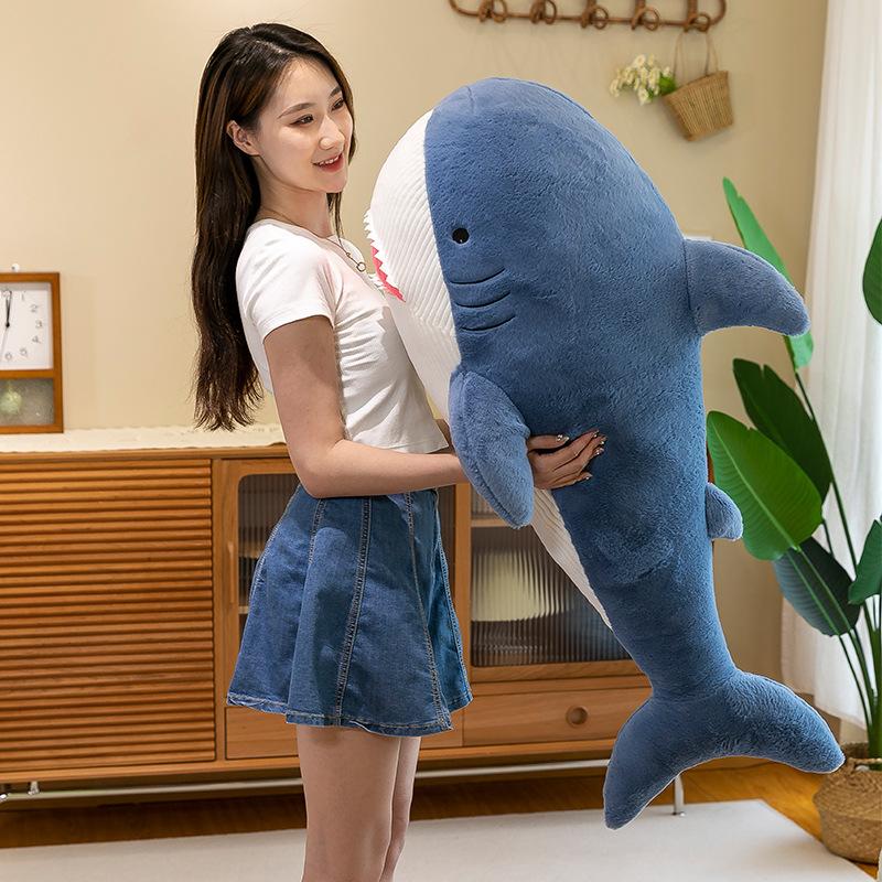 90CM Riesen Cartoon Superweiches Plüschtier Meerestier Blauwal Plüschtier Stofftier Fisch Kinder Geburtstagsgeschenk 60cm blau von Joom DACH