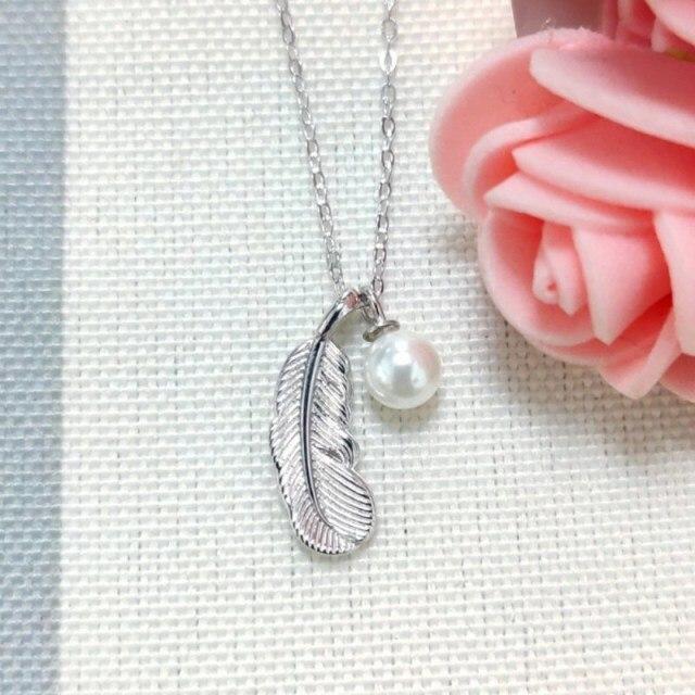 925 Silber Anhänger Halsketten für Frauen Hochwertige künstliche Perle Roségold Halskette Anhänger Edlen Schmuck Jubiläumsgeschenk von Joom DACH