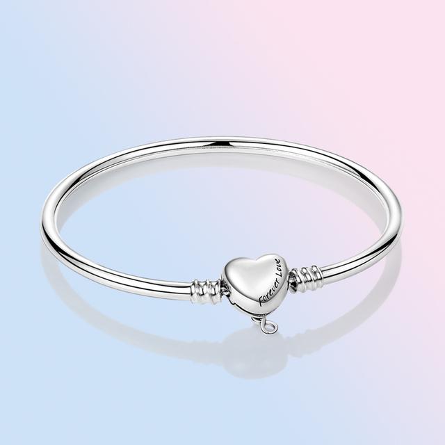 925 Sterling Silber Armband Femme Herz Schlange Kette Armband Für Frauen Fit Temperament Charme Perlen Schmuck Geschenk 19cm von Joom DACH