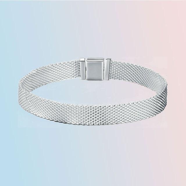 925 Sterling Silber Armband Femme Herz Schlange Kette Armband Für Frauen Fit Temperament Charme Perlen Schmuck Geschenk 19cm von Joom DACH