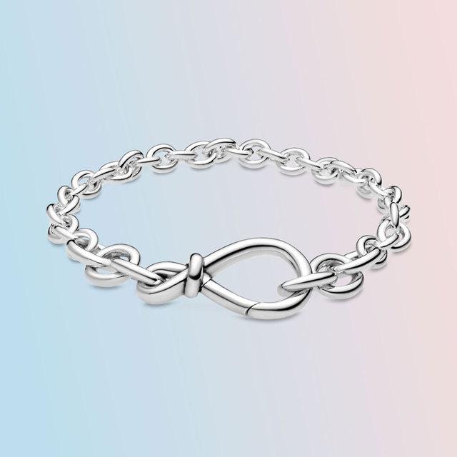 925 Sterling Silber Armband Femme Herz Schlange Kette Armband Für Frauen Fit Temperament Charme Perlen Schmuck Geschenk 20cm von Joom DACH