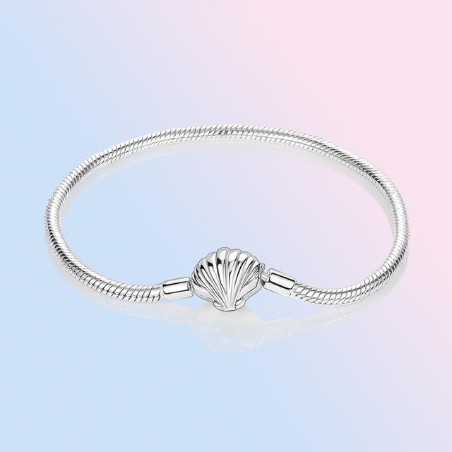 925 Sterling Silber Armband Femme Herz Schlange Kette Armband Für Frauen Fit Temperament Charme Perlen Schmuck Geschenk 20cm von Joom DACH