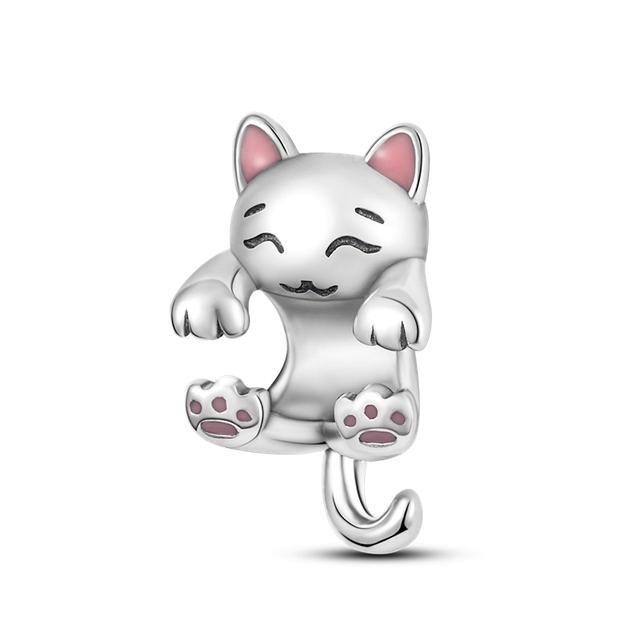 925 Sterling Silber Charms Perlen Kopfhörer Anhänger Tasse Schwester Baumeln Fit Halskette Armband Geschenk Frauen Party Diy von Joom DACH