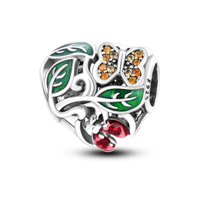 925 Sterling Silber Charms Perlen Kopfhörer Anhänger Tasse Schwester Baumeln Fit Halskette Armband Geschenk Frauen Party Diy von Joom DACH