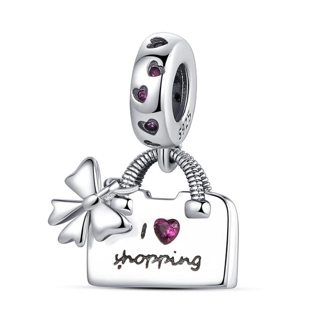 925 Sterling Silber Charms Perlen Kopfhörer Anhänger Tasse Schwester Baumeln Fit Halskette Armband Geschenk Frauen Party Diy von Joom DACH