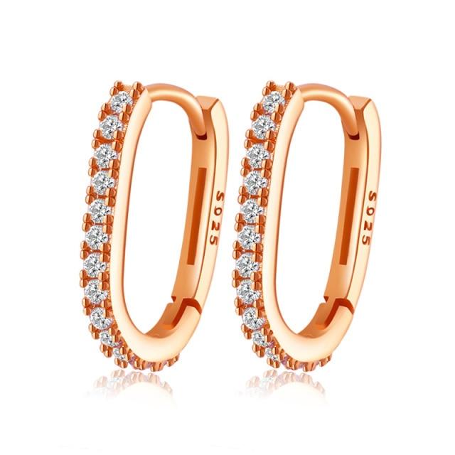 925 Sterling Silber Gold Creolen Für Frauen Luxus Feine Kleine Huggie Ohrring Designer Herkunft Mode Schmuck Geschenke von Joom DACH