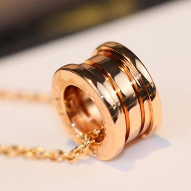 925 Sterling Silber Halskette Bv Roségold Vollbohrkette Kleine hübsche Taille Keramikschmuck Männer und Frauen Paar Halskette von Joom DACH