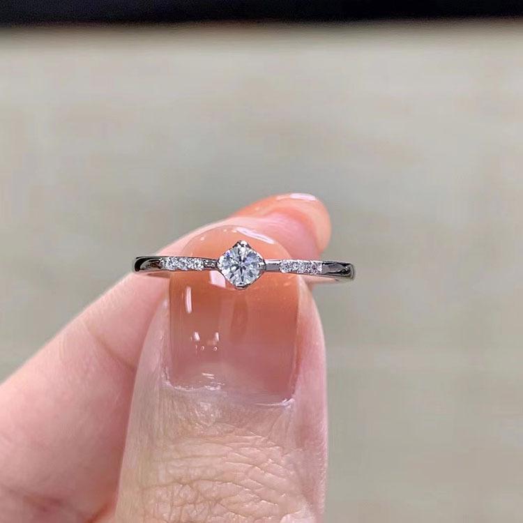 925 Sterling Silber Moissanit Ring Ins Trendy Coole Mode Persönlichkeit Licht Luxus Damen Schmuck 10 von Joom DACH