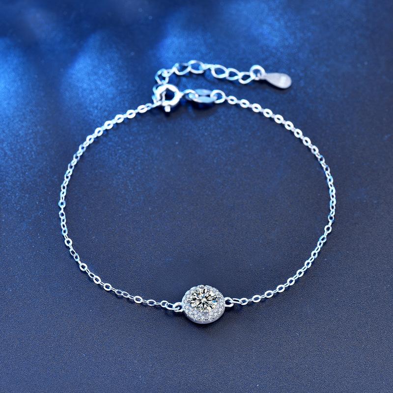 925 Sterling Silber Moissanite Armband Weibliche Ins Nische Design Damen Schmuck von Joom DACH