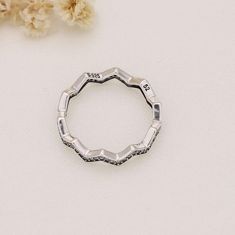 925 Sterling Silber Pan Ring Neue Glänzende Zickzack Ring Für Frauen Hochzeit Party Geschenk Mode Schmuck 9 von Joom DACH