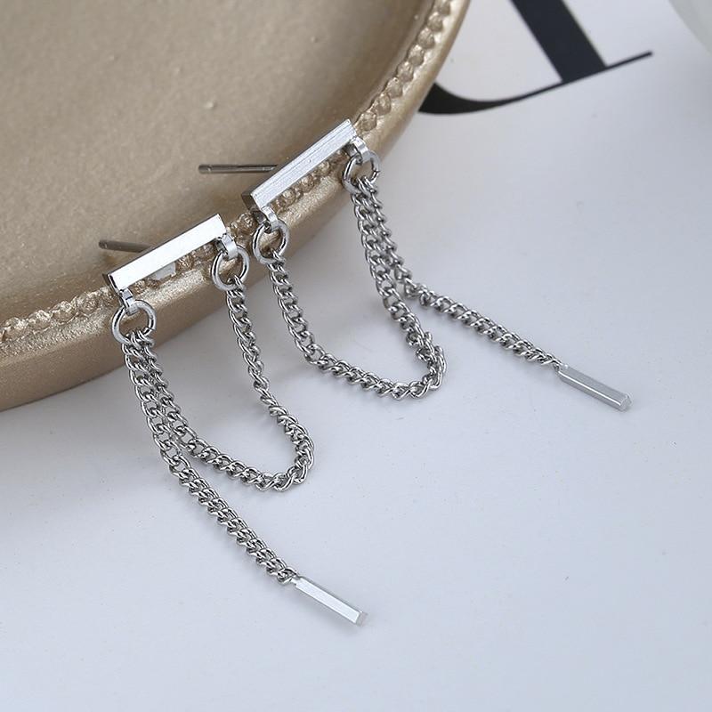 925 Sterling Silber Quaste Piercing Stud Ohrring Für Frauen Partei Schmuck Pendientes Zubehör Ohrringe Eh771 von Joom DACH