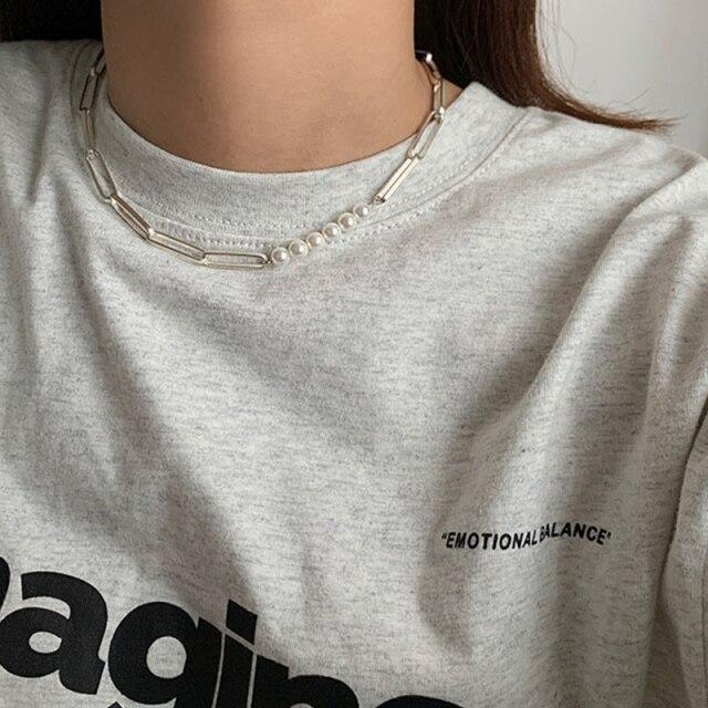 925 Sterling Silber Stapel Perle Halskette für Frauen Partei Schmuck Halskette Geschenke Neue Großhandel von Joom DACH