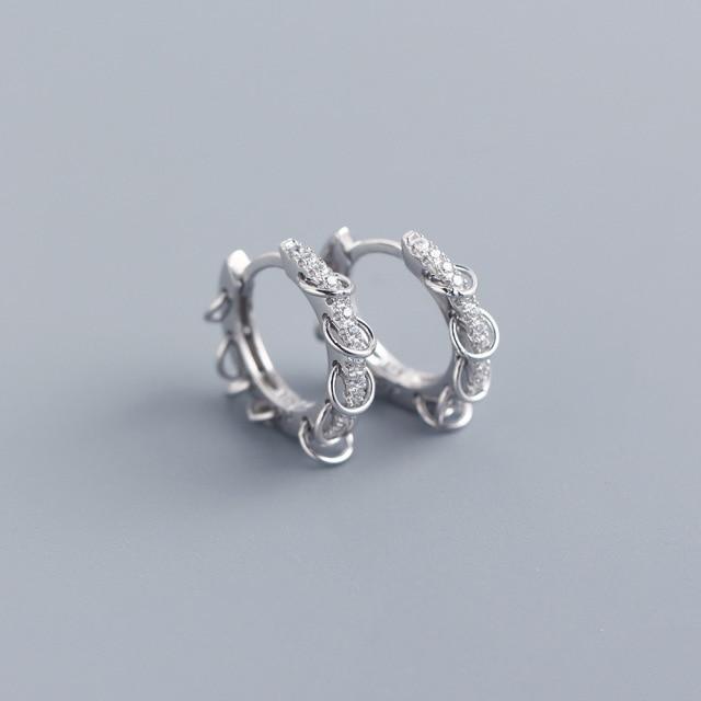 925 Sterlingsilber Kreis Creolen für Damen Herren Punk Trendy Party Accessoires Modeschmuck Geschenk von Joom DACH