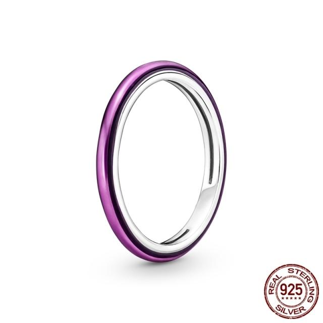 925 Sterlingsilber ME Styling Power Ring Pave Lila Brautsets Fassungsringe für Damen Hochzeit Verlobungsschmuck 7 von Joom DACH