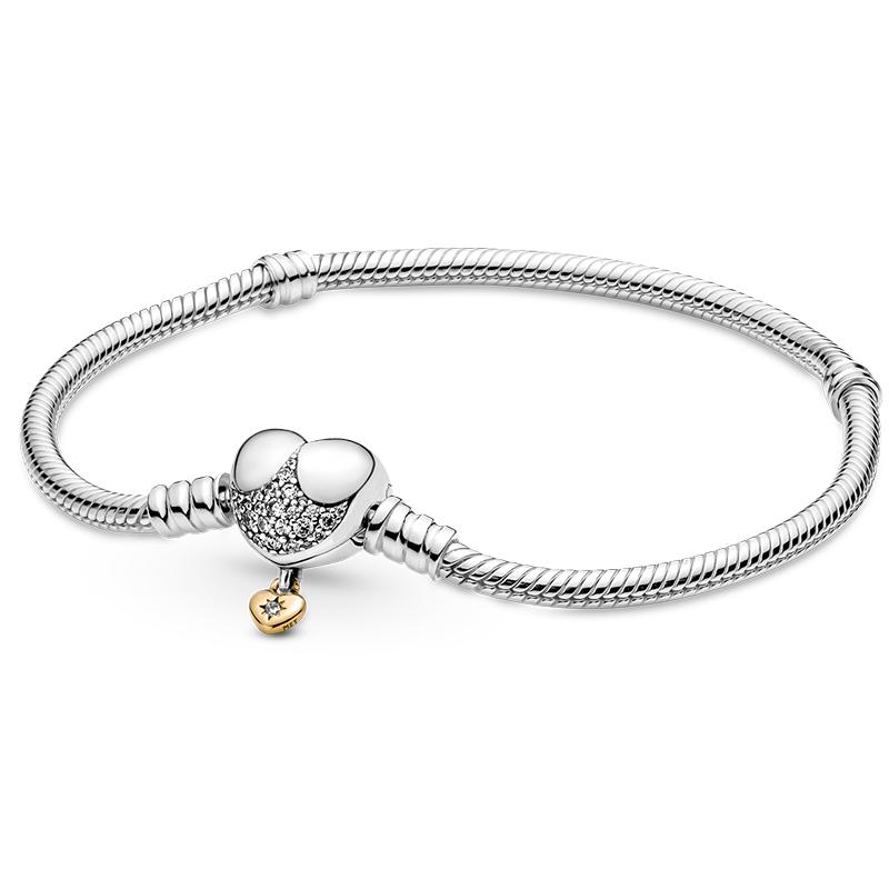 925 Sterlingsilber Neues herzförmiges Zirkonarmband für Originalarmbänder Schmuck für Frauen Geburtstagsgeschenk von Joom DACH