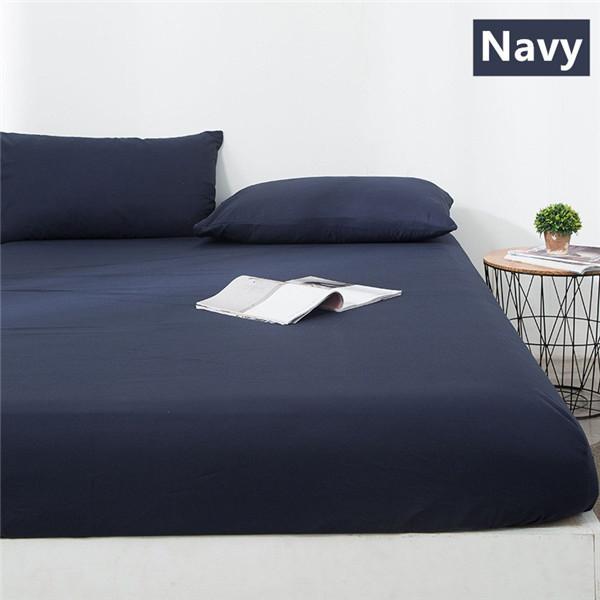 99,99 % wasserdichte Matratzenbezüge, verstellbarer, rutschfester Spannbettlakenschutz mit Gummiband, Einzelbett, Größe 140/160/180 x 200 80cmX200cmX30cm Mattress dunkelblau von Joom DACH