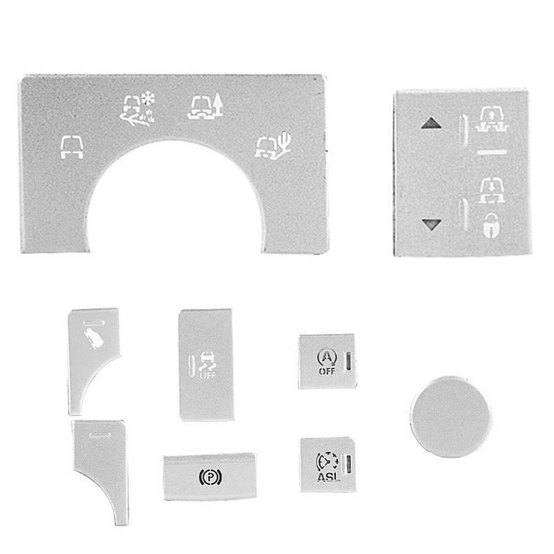 9PCS Legierung Auto Interior Center Console Modus-Taste Aufkleber Fit für Land Rover 1417 von Joom DACH
