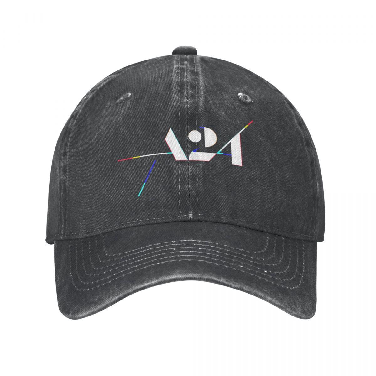 A Two Four A24 Baseball Cap Merch Vintage Distressed Washed Snapback Cap Unisex Damen Alle Jahreszeiten Reisen Verstellbare Kappen Hut One Size von Joom DACH