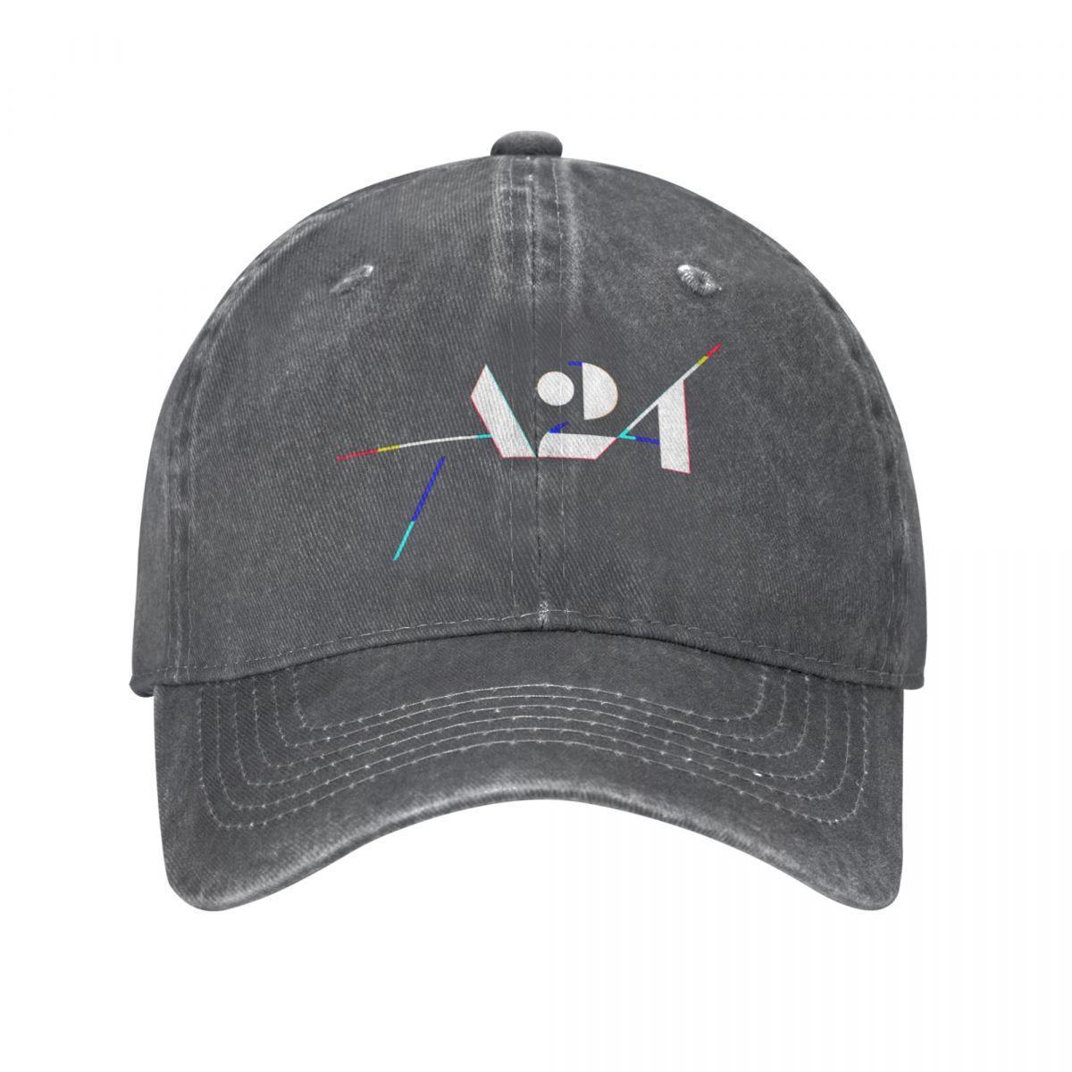 A Two Four A24 Baseball Cap Merch Vintage Distressed Washed Snapback Cap Unisex Damen Alle Jahreszeiten Reisen Verstellbare Kappen Hut One Size von Joom DACH