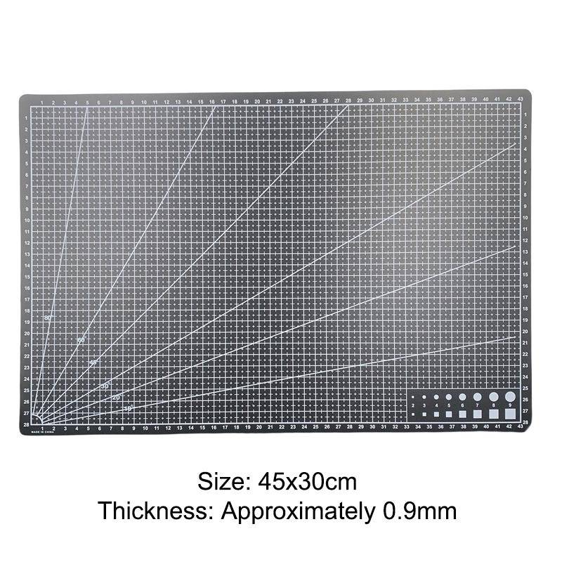 A3 A4 A5 PVC Schneidematte Einseitig Patchwork Schneideunterlage Für Werkbank Patchwork Nähen Manuell DIY Messer Gravieren Leder Schneiden 450*300*0.9mm schwarz von Joom DACH