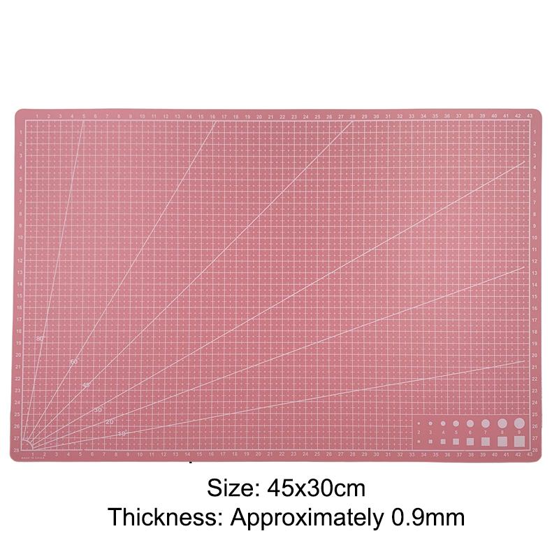 A3 A4 A5 PVC Schneidematte Einseitig Patchwork Schneideunterlage Für Werkbank Patchwork Nähen Manuell DIY Messer Gravieren Leder Schneiden 450*300*0.9mm rosa von Joom DACH