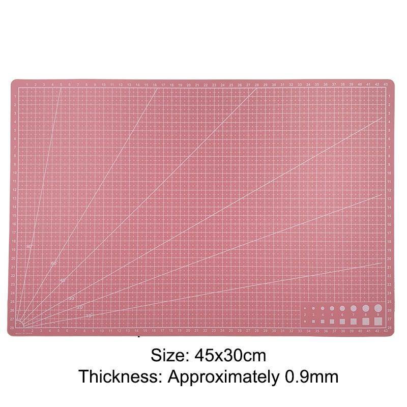 A3 A4 A5 PVC Schneidematte Einseitig Patchwork Schneideunterlage Für Werkbank Patchwork Nähen Manuell DIY Messer Gravieren Leder Schneiden 450*300*0.9mm rosa von Joom DACH