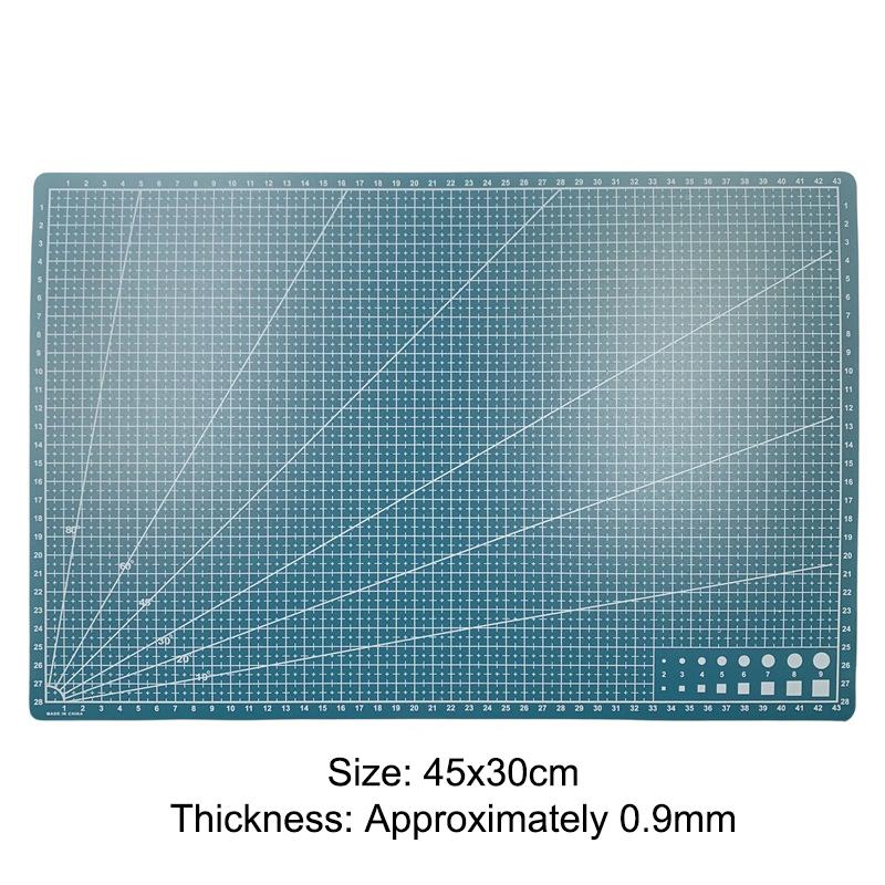A3 A4 A5 PVC Schneidematte Einseitig Patchwork Schneideunterlage Für Werkbank Patchwork Nähen Manuell DIY Messer Gravieren Leder Schneiden 450*300*0.9mm grün von Joom DACH