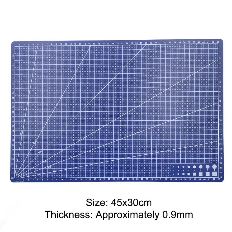 A3 A4 A5 PVC Schneidematte Einseitig Patchwork Schneideunterlage Für Werkbank Patchwork Nähen Manuell DIY Messer Gravieren Leder Schneiden 450*300*0.9mm blau von Joom DACH