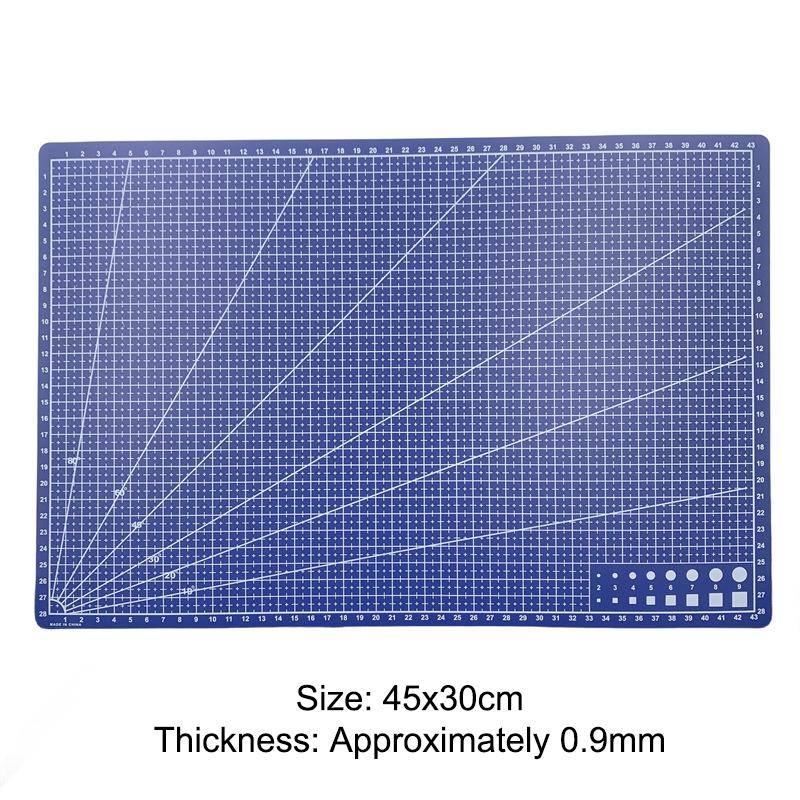 A3 A4 A5 PVC Schneidematte Einseitig Patchwork Schneideunterlage Für Werkbank Patchwork Nähen Manuell DIY Messer Gravieren Leder Schneiden 450*300*0.9mm blau von Joom DACH