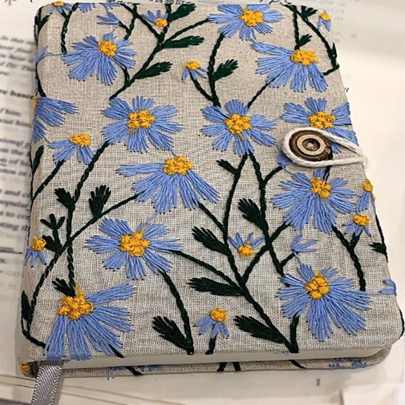 A5 A6 Stoff Stickerei Notizbuch Tuch Notizblock Blanko 96 Blatt/192 Seiten Student Schreibwaren Bürobedarf A6 von Joom DACH