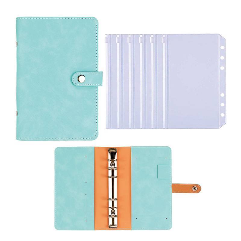 A6 Budget Binder Planer Notebook Abdeckung PU Lose-blatt Handbuch 6 Löcher Binder Tagebuch Agenda Papier Abdeckung Schreibwaren grün von Joom DACH