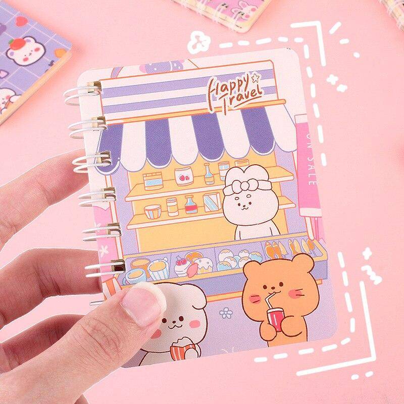 A7 Kawaii Tier Wicklung Notebooks Bär Kaninchen Mini Tragbare Tasche Notizblock Student Schreibwaren Kinder Geschenk Schule Liefert von Joom DACH