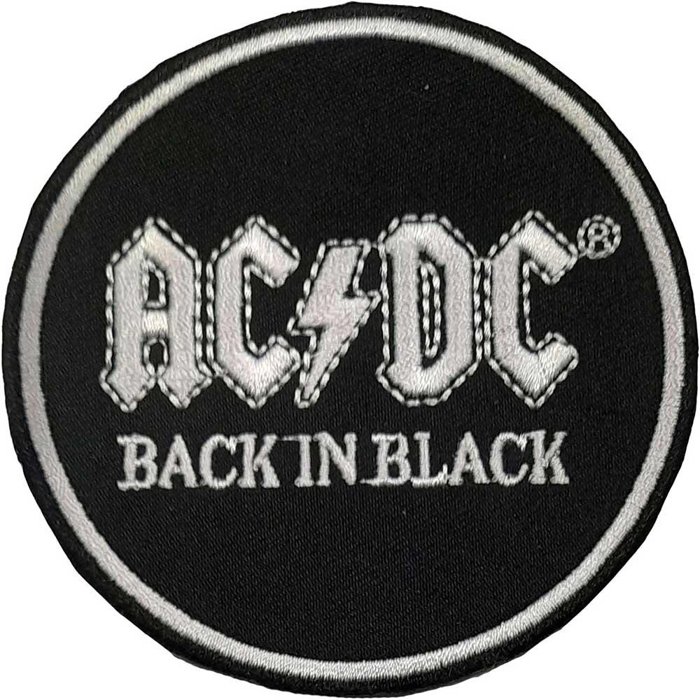 AC/DC Back In Black Circle Aufnäher zum Aufbügeln One Size schwarz AC/DC Back In Black Circle Aufnäher zum Aufbügeln One Size schwarz von Joom DACH