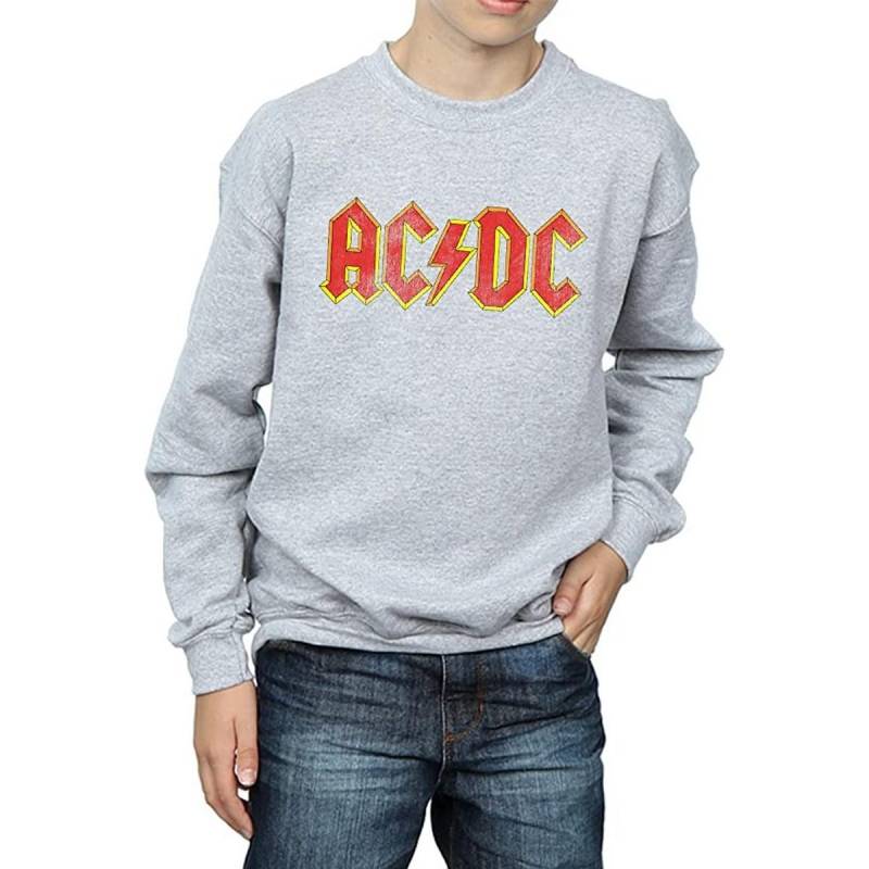 AC/DC Damen/Damen Distressed Logo Heather Sweatshirt XXL grau von Joom DACH