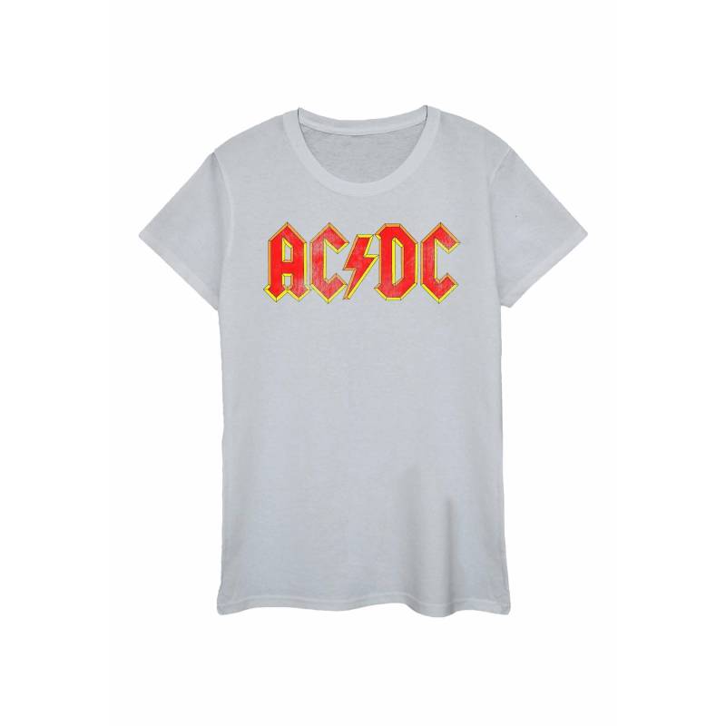 AC/DC Damen-/Damen-T-Shirt mit Distressed-Logo XXL grau von Joom DACH