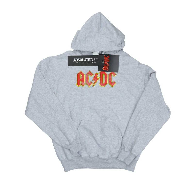 AC/DC Damen-Kapuzenpullover mit Distressed-Logo in Rot XXL grau von Joom DACH