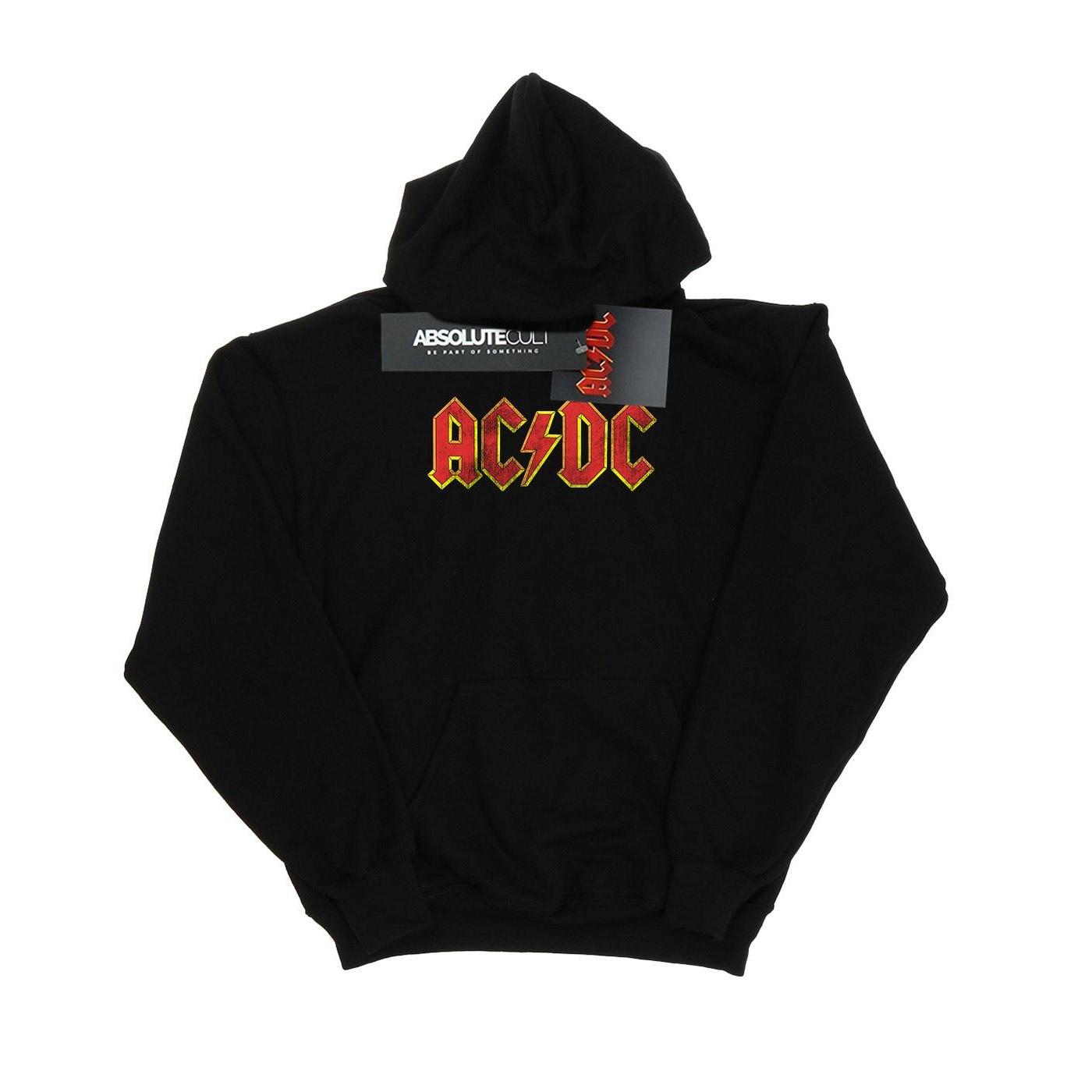 AC/DC Kapuzenpullover mit Distressed-Logo für Mädchen in Rot 9-11 Years schwarz von Joom DACH