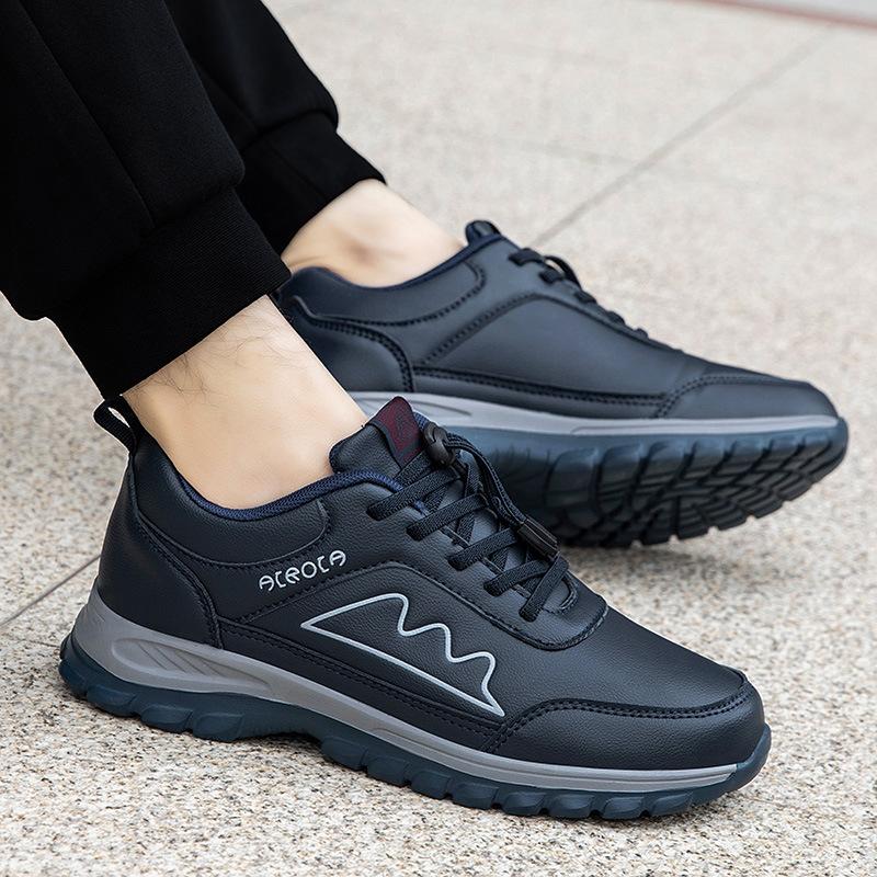 Ältere Schuhe Mittleren Alters Mutter Schuhe Wasserdichte Sportschuhe Damen Leder Casual Flache Schuhe Dämpfung Outdoor Wanderschuhe 40 von Joom DACH