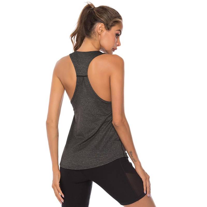 Ärmelloses Laufweste-Sport-Singlet für Damen, sportliche Fitness, Sport-Tops, Fitnessstudio, Yoga, Laufshirts M grau Ärmelloses Laufweste-Sport-Singlet für Damen, sportliche Fitness, Sport-Tops, Fitnessstudio, Yoga, Laufshirts M grau von Joom DACH