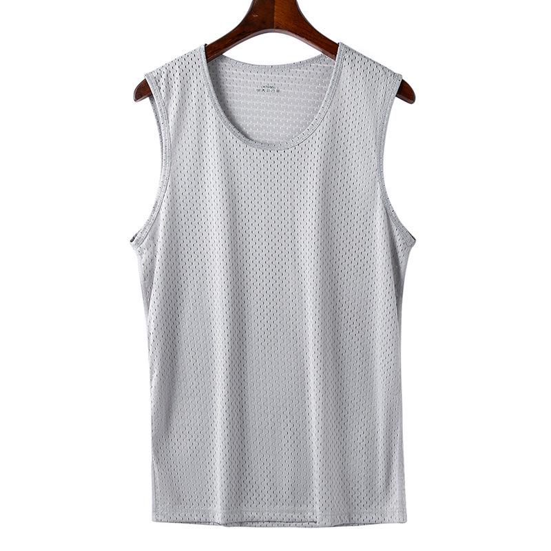 Ärmelloses Sommer-Fitness-Unterhemd aus Eisseidennetz für Herren 2XL graue Ärmelloses Sommer-Fitness-Unterhemd aus Eisseidennetz für Herren 2XL graue von Joom DACH