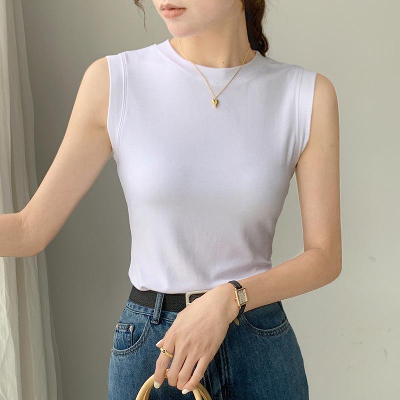 Ärmelloses T-Shirt für Damen mit kurzärmeligem Sommer-Neustil für Innentop 2XL von Joom DACH