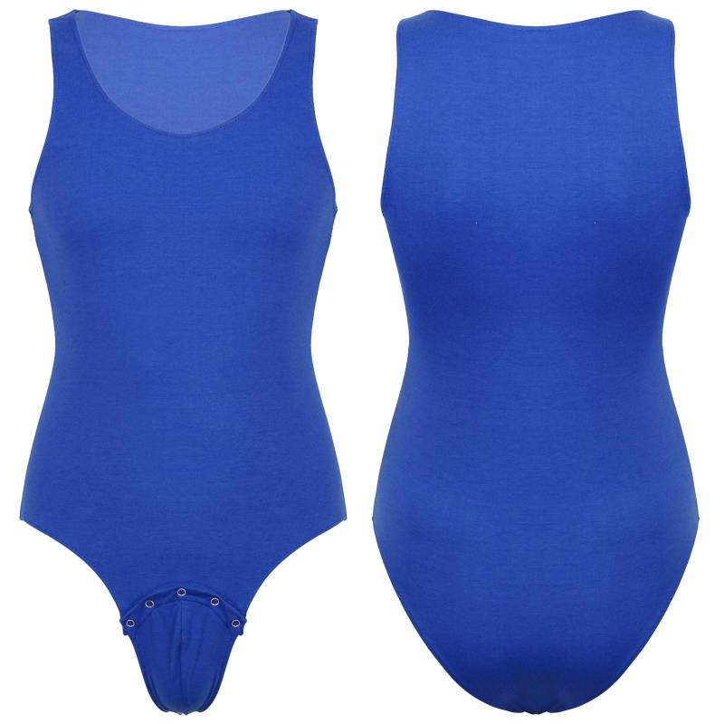 Ärmelloses Tank-Top aus Baumwolle für Herren, Weste, Tanga, Trikot, Sport, hoch geschnittener Body, Unterwäsche XL navy blau von Joom DACH