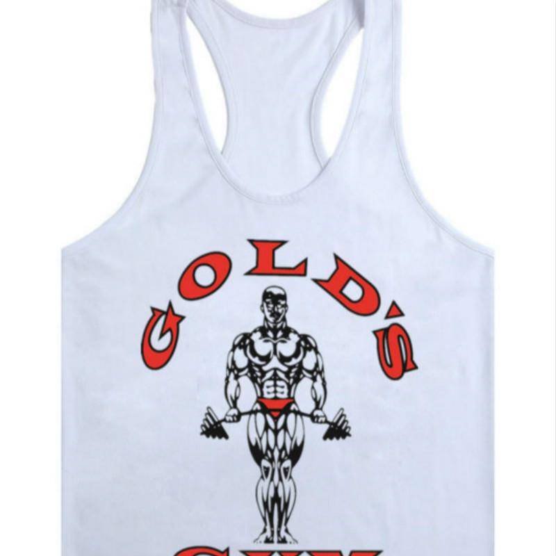 Ärmelloses Tanktop für Herren von Europe Golds, Weste für Bodybuilding und Fitness XL weiß von Joom DACH