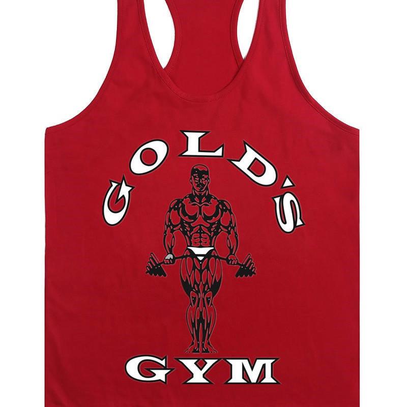 Ärmelloses Tanktop für Herren von Europe Golds, Weste für Bodybuilding und Fitness XXL rot von Joom DACH