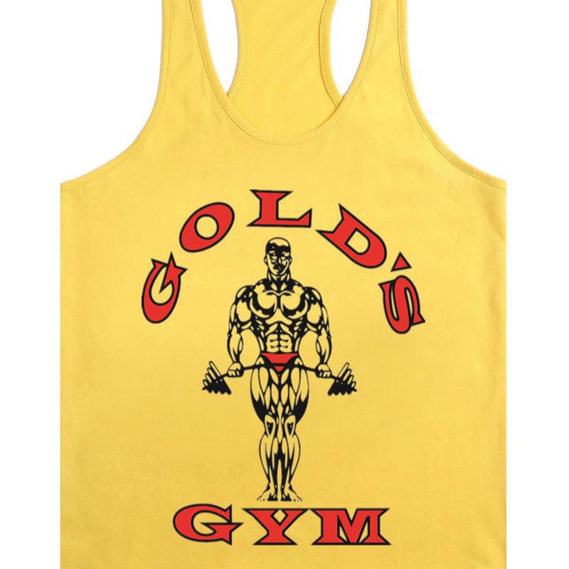 Ärmelloses Tanktop für Herren von Europe Golds, Weste für Bodybuilding und Fitness XXL gelb von Joom DACH